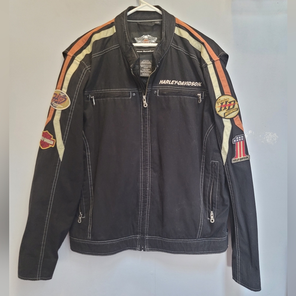 Vintage Harley Davidson Motorcycle Cotton Racing Jacket (Grailed)
